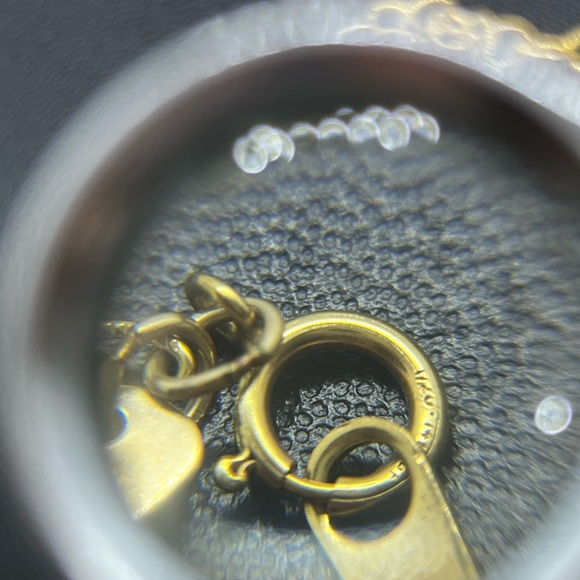 Holly Yashi niobium handmade gold tone oval link chain necklace flower pendant - Picture 7 of 16